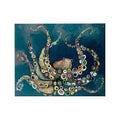 Navy Blue Sea Framed on Canvas 14x22 H x 18x22 W U452