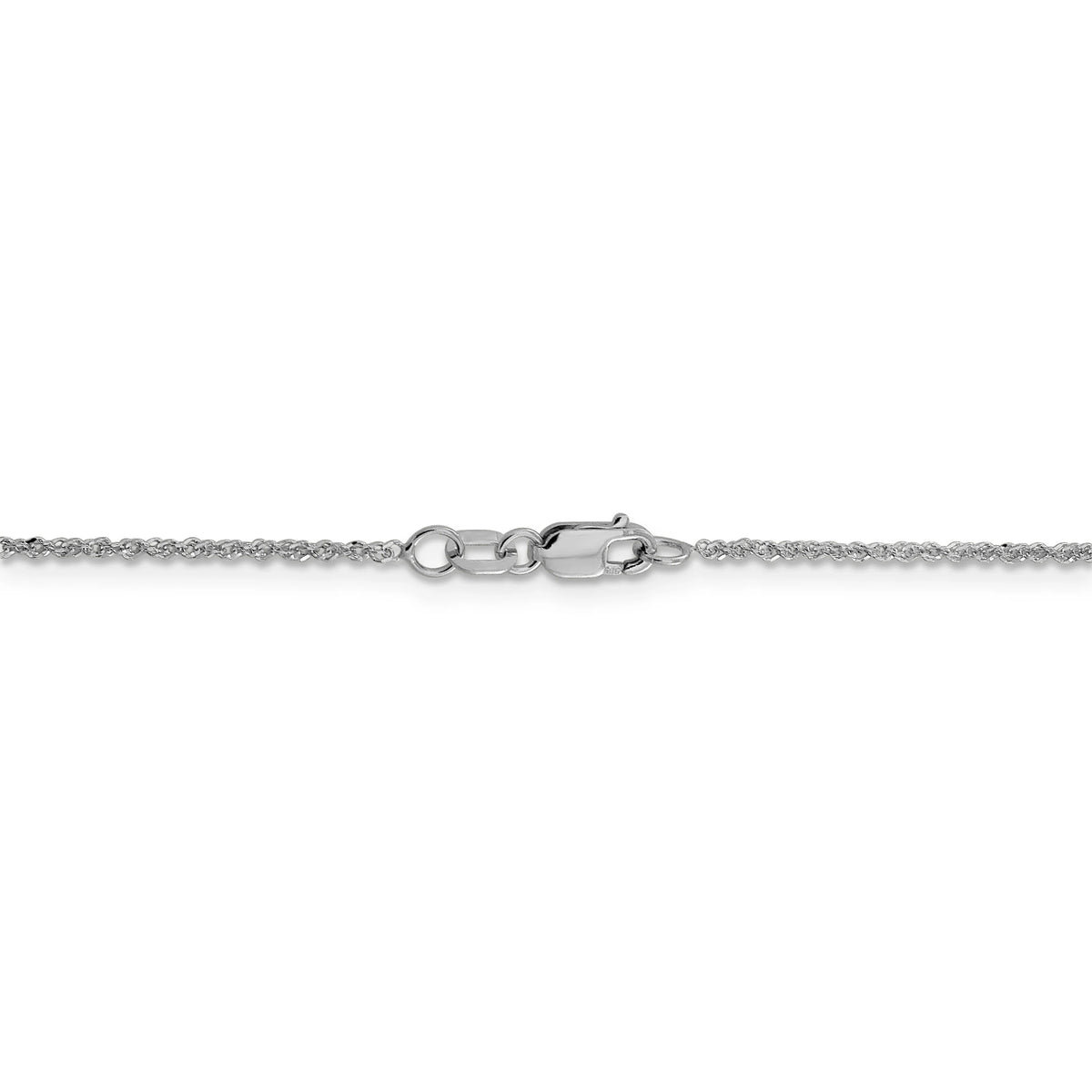 14K White Gold 1.3mm Sparkle Chain P8658