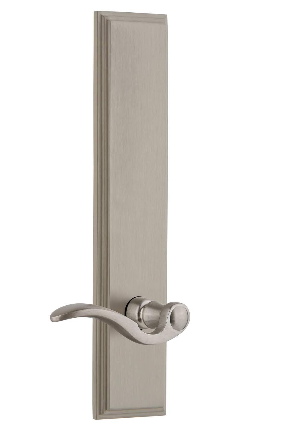 Satin Nickel Tall Plate Privacy Lever X717