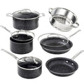 10 Piece Nonstick Granite Cookware Set Q5623