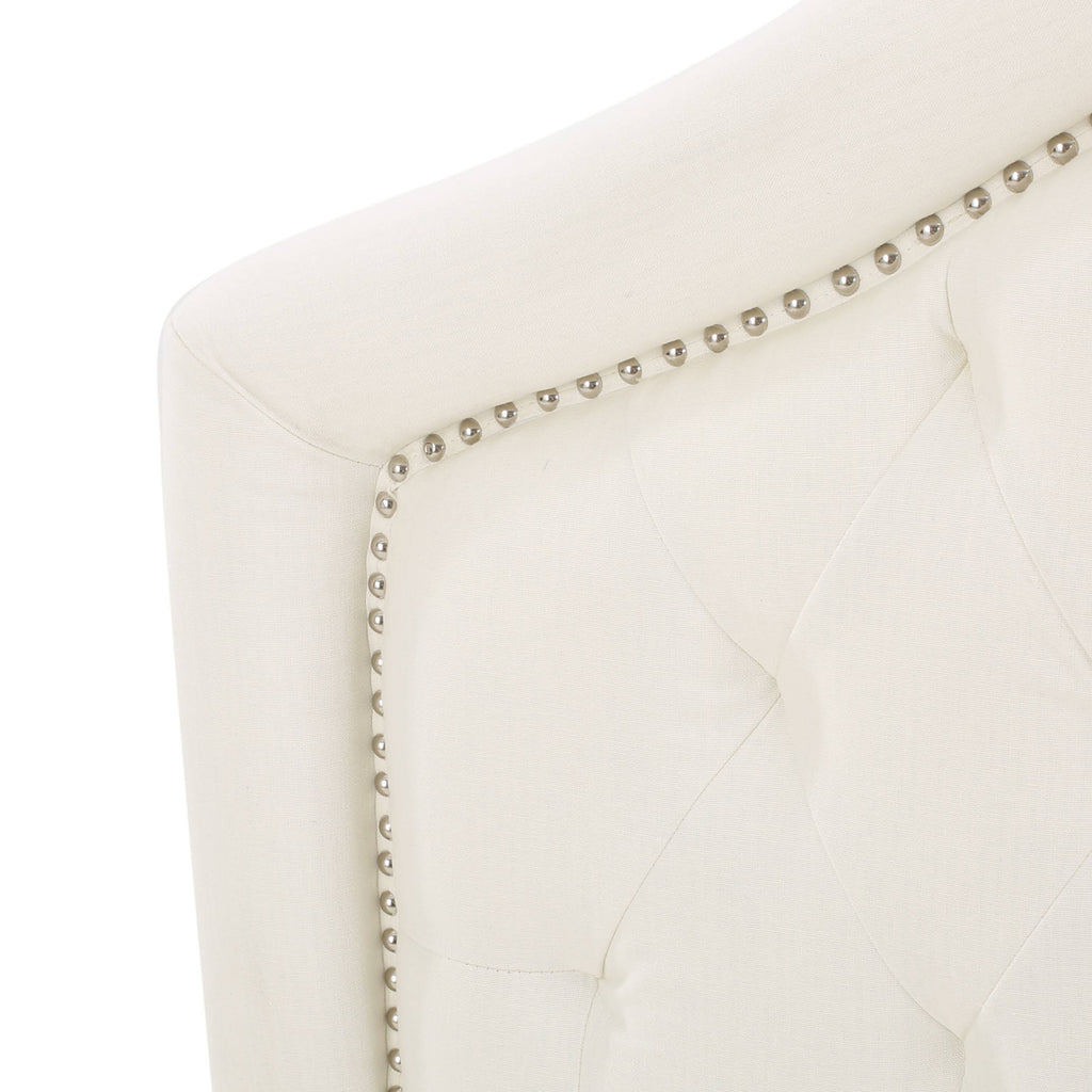 Ivory Fabric Queen/Full Headboard C361051