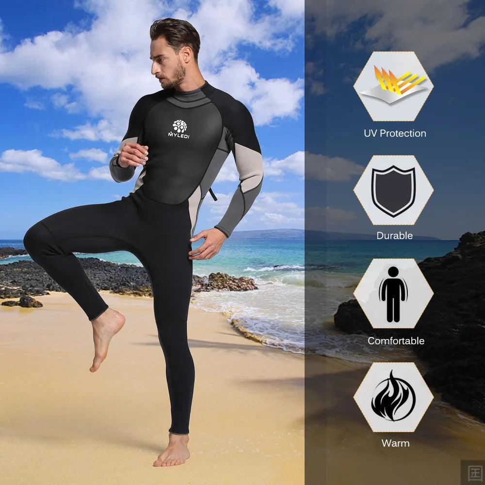 3mm Back Zip Full Body Wetsuit Jumpsuit N59012
