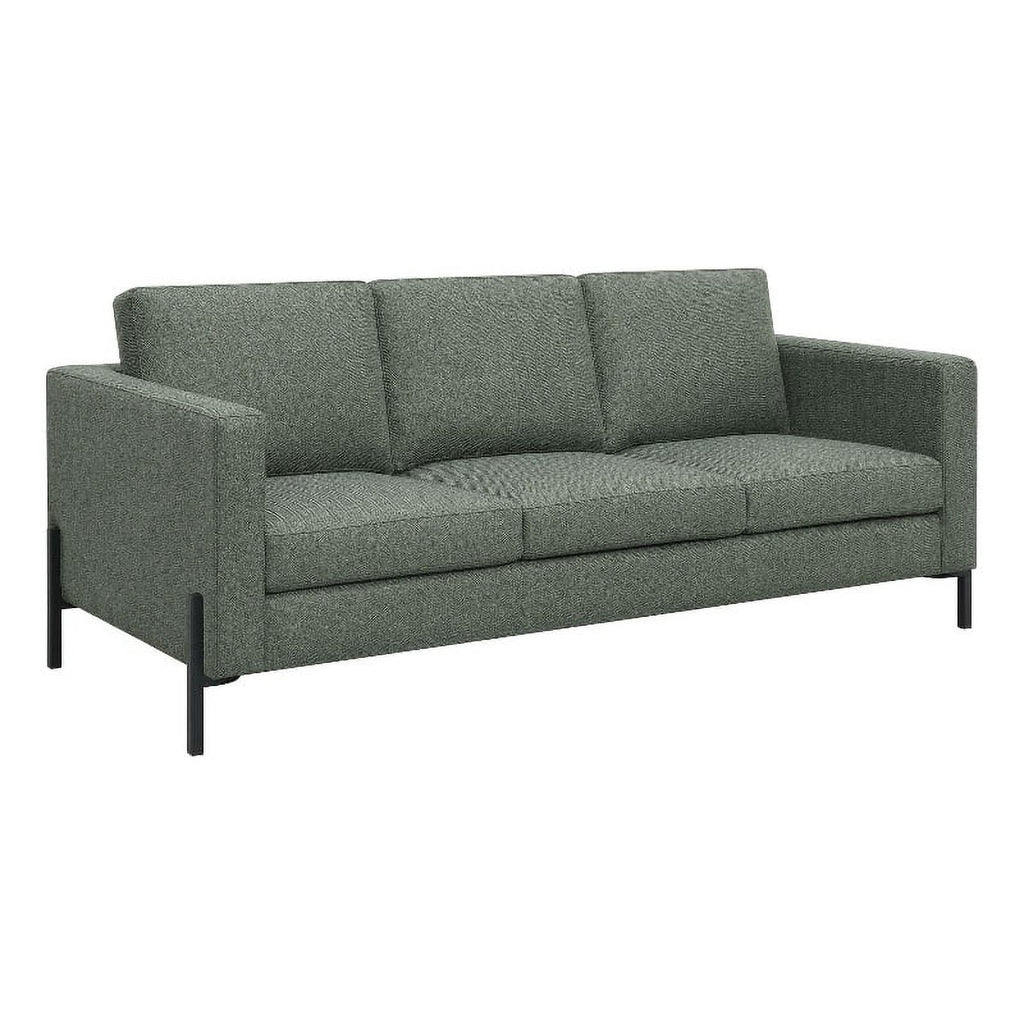 Sage Upholstered Fabric Sofa with Track Arms I3378
