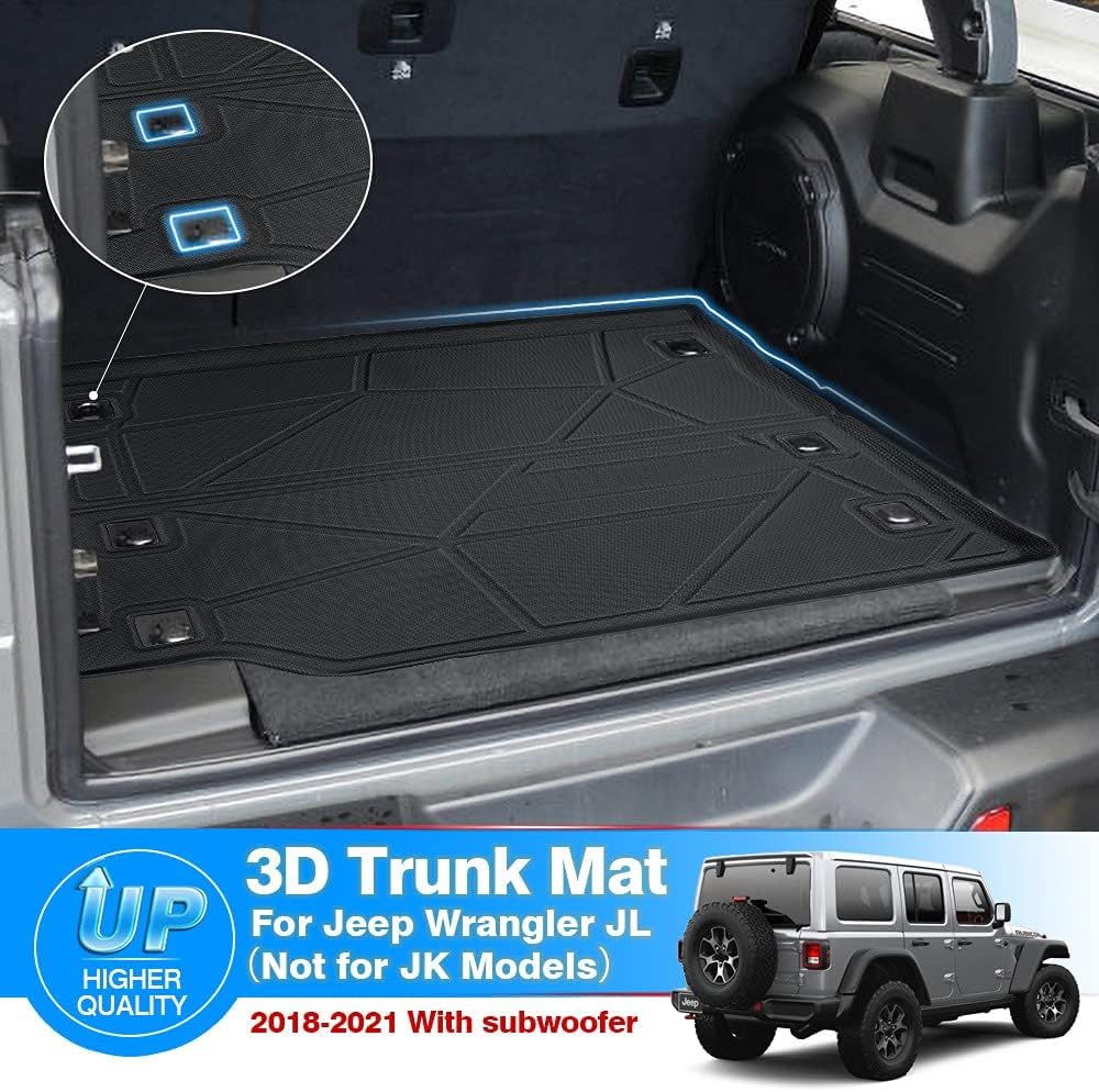 3D Trunk Floor Mat Anti-Slip Pack of 2 O880509