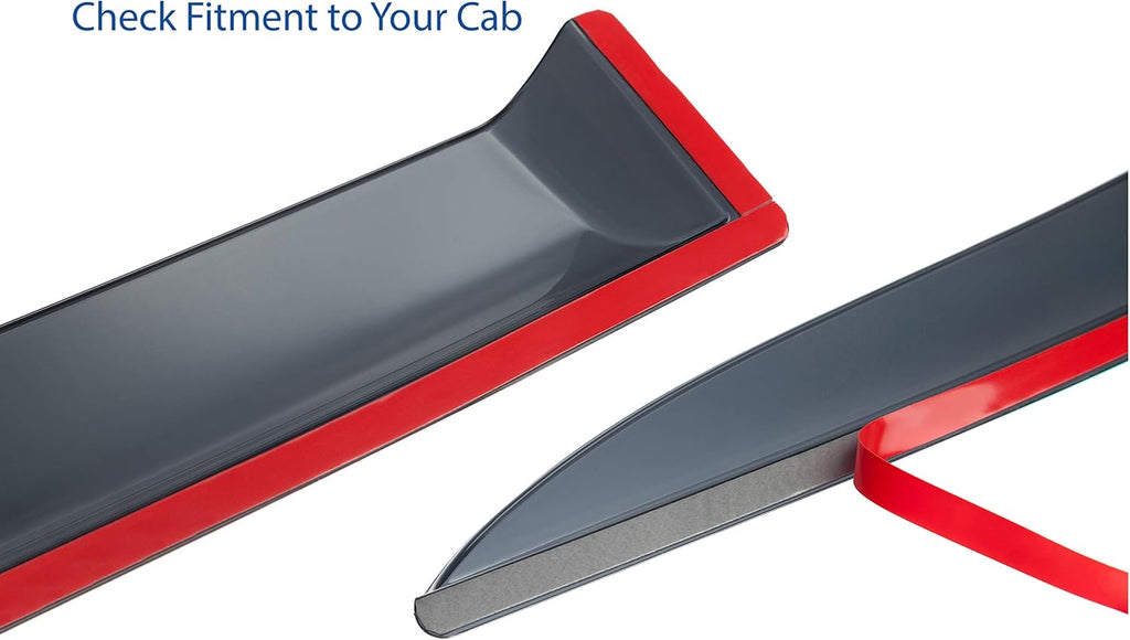 Tape-on Window Deflectors for Chevrolet Silverado/GMC Sierra 2007-2013 Crew Cab, 4 pcs P590
