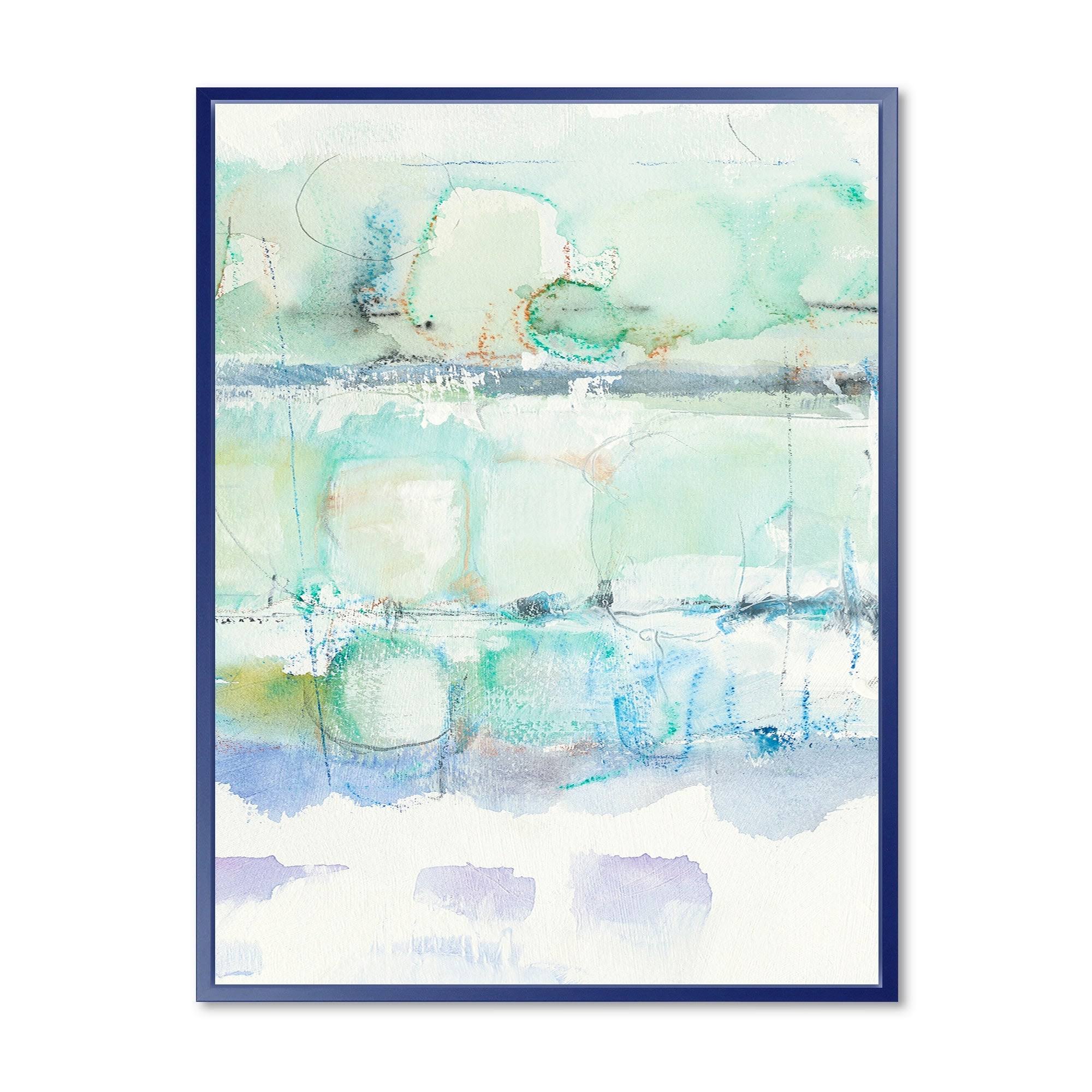 Geometric Framed Canvas - 34 in. Wide x 44 in. High - White K6444