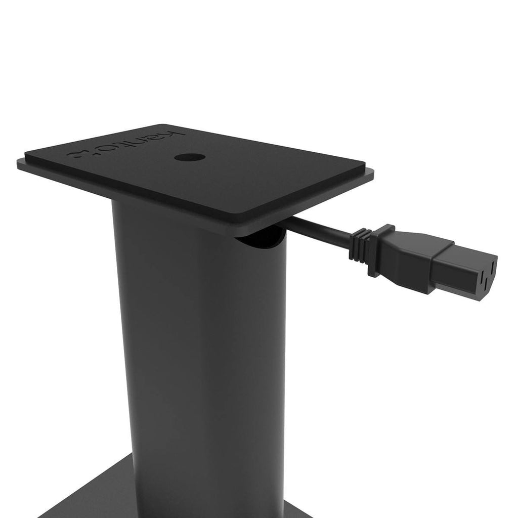 Matte Black Powered Bookshelf Speakers with Bluetooth and Desktop Stands Q9081
