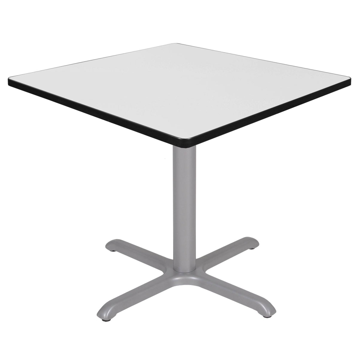 White & Grey Square X-Base Table L2359