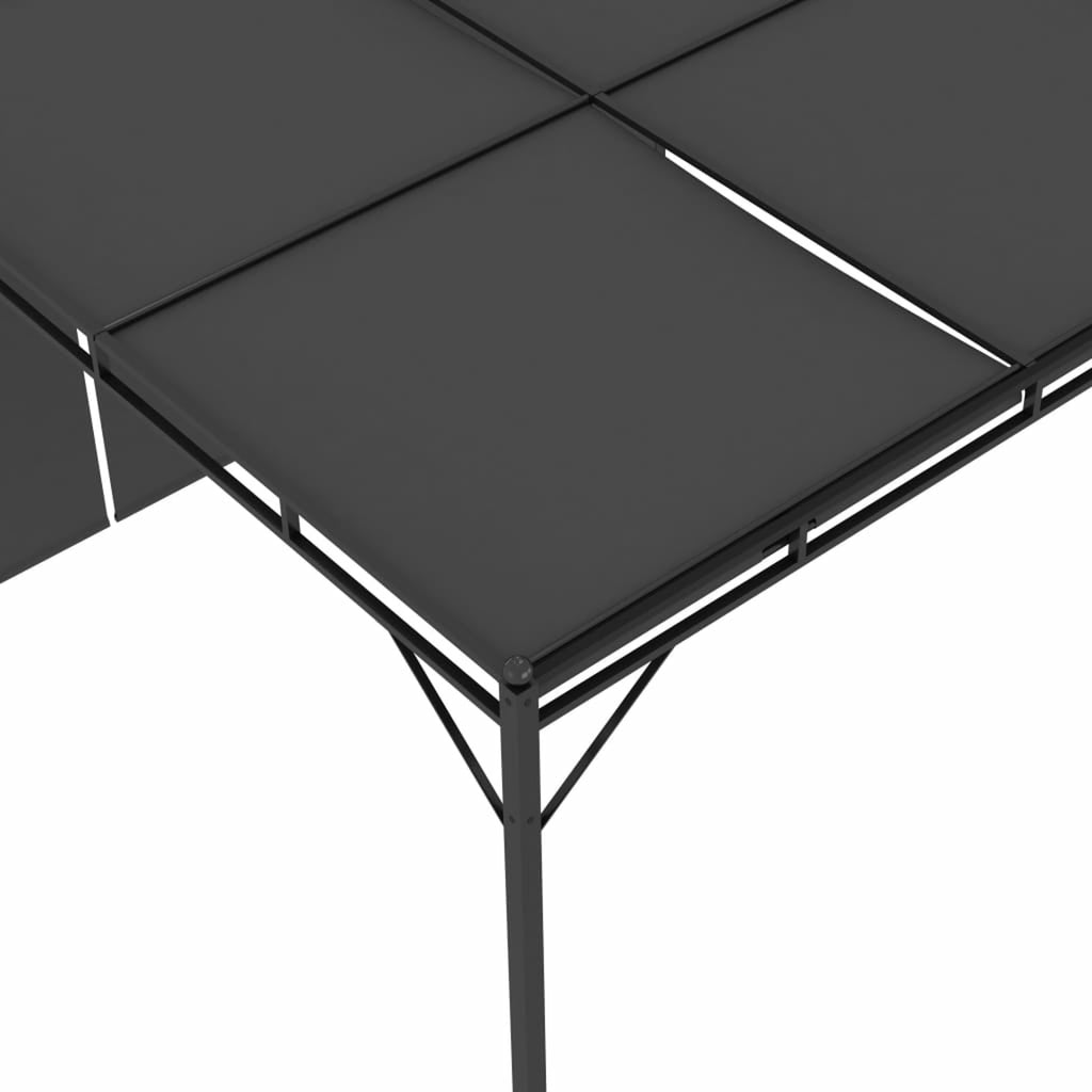 Garden Gazebo with Side Curtain Steel Frame Sun Shade Shelter 118.1 x 118.1 x 88.6 Inches I5131