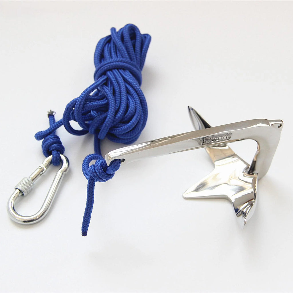 Boat Anchor with 5M Rope Kayak Anchor Accessories C5384