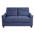 Blue Fabric Upholstered Love Seat S939266