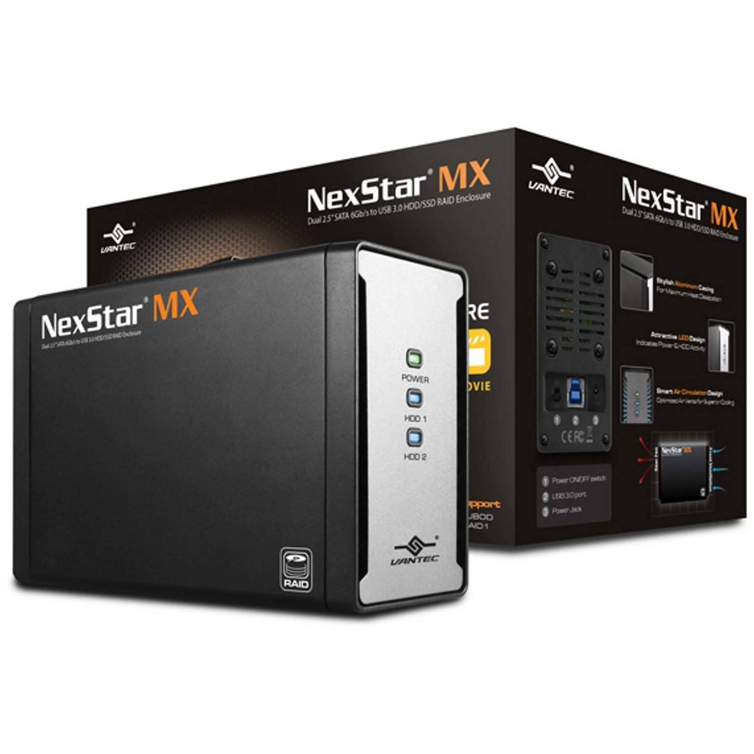 Dual 2.5x22 SATA 6Gb/s to USB 3.0 HDD/SSD Raid Enclosure K205508