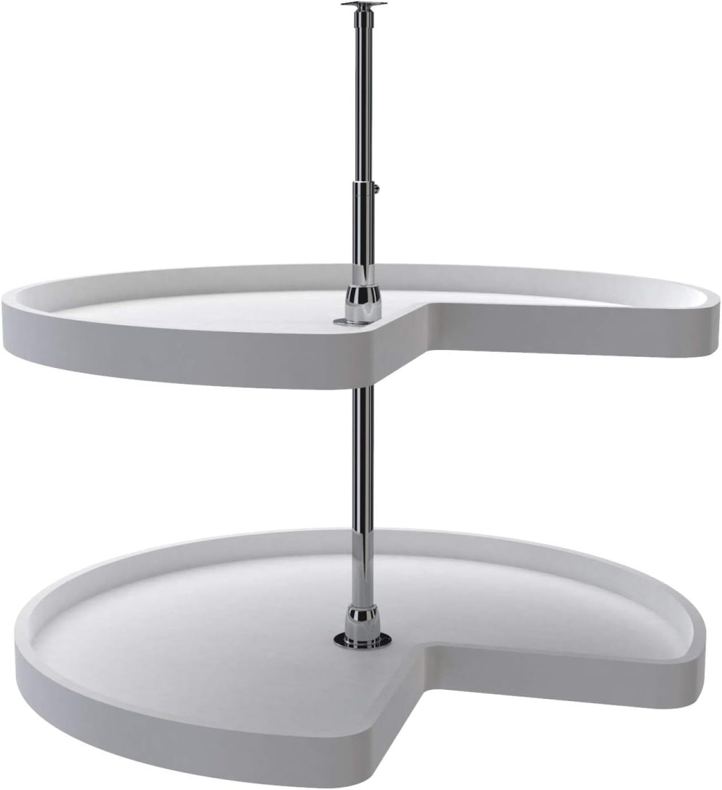 32-Inch Polymer 2-Shelf Lazy Susan Corner Kitchen Cabinet Storage Organizer S389184