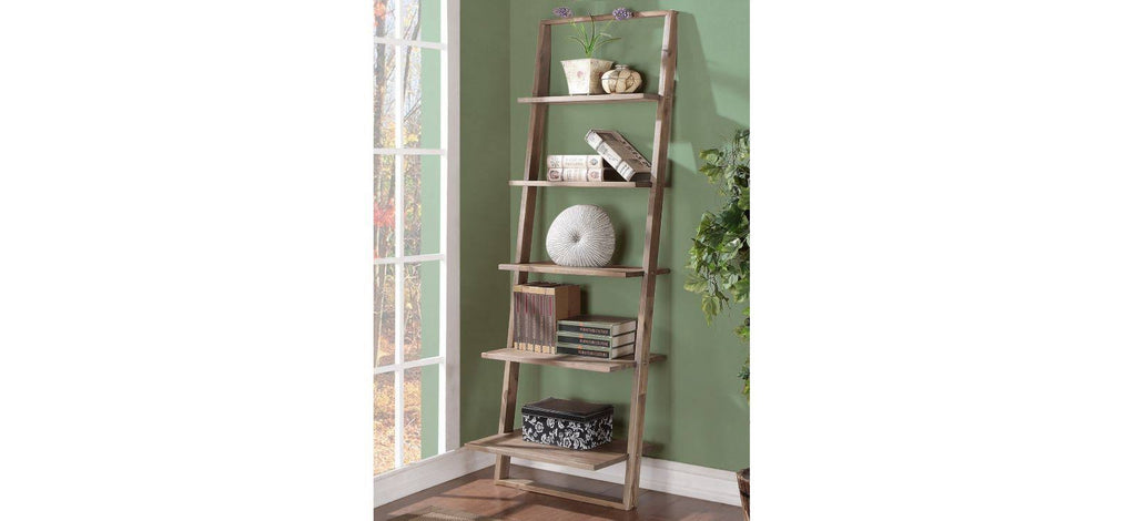 Smoky Driftwood Leaning Bookcase V66584