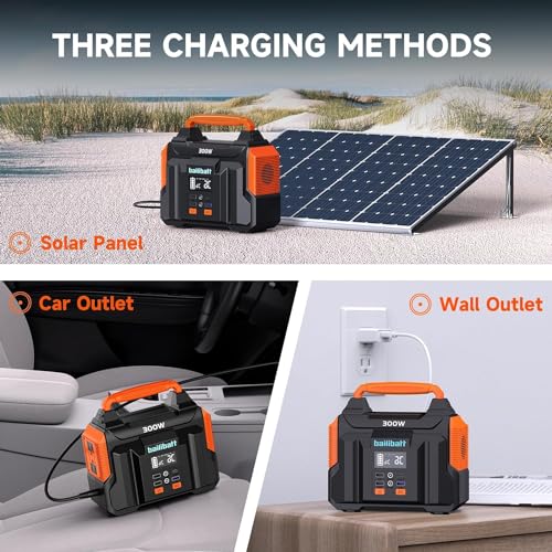 300W 257wh Lithium Battery Portable Power Station Black T97642