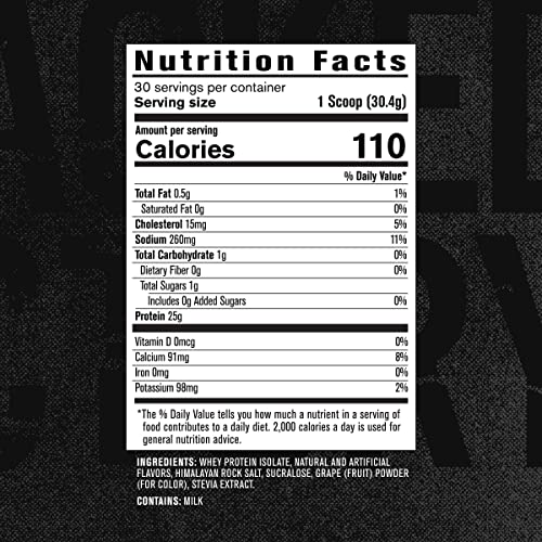 30 Servings Grass Fed Whey Protein Isolate Powder, Peanut Butter A703854