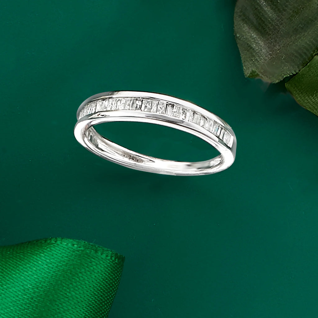 Baguette Diamond Ring in Sterling Silver T328