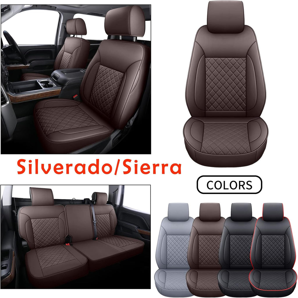 Full Set Water Proof Faux Leather Seat Covers W689417
