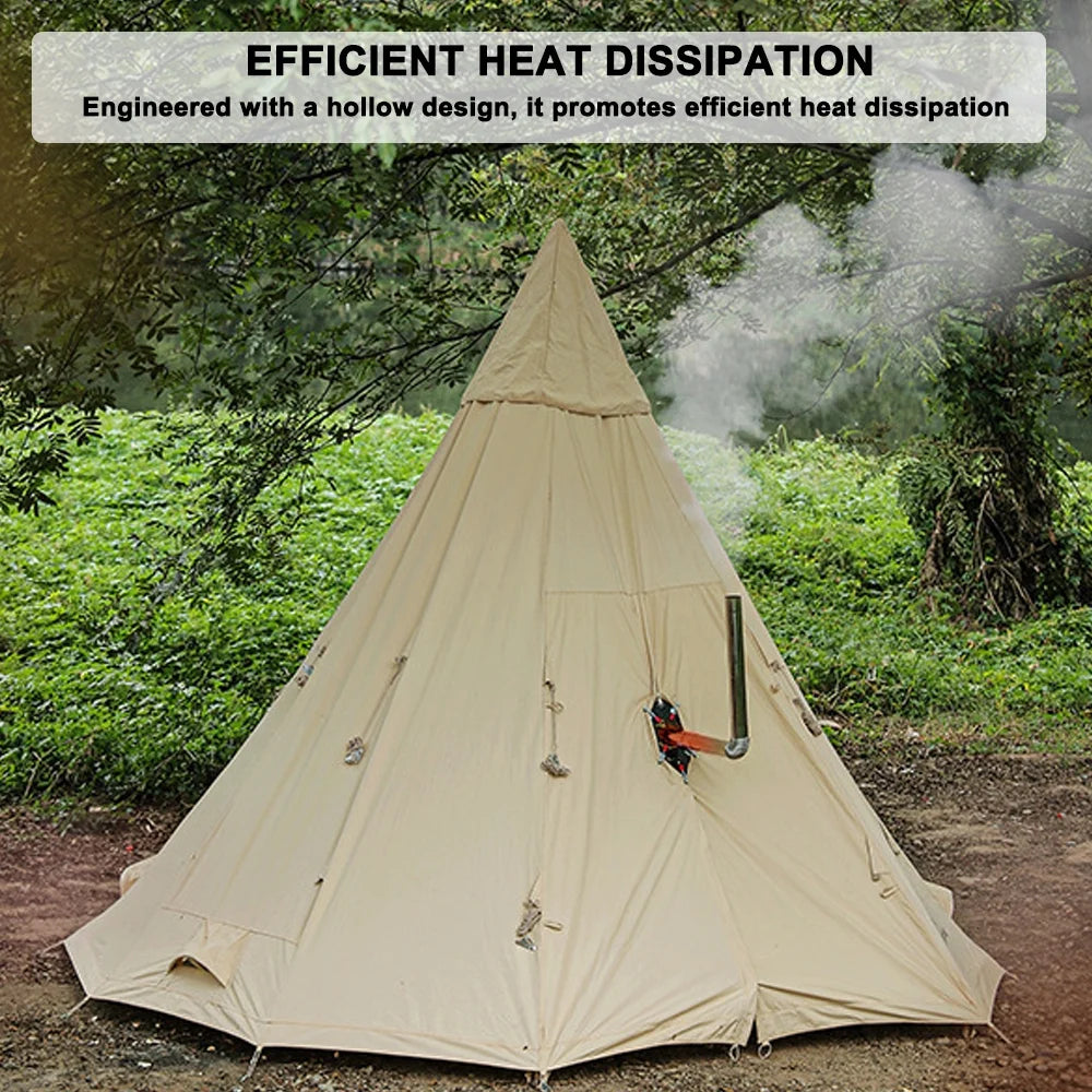 Tent Chimney Anti Scald Plate Clip on Stove Jack Camping Tent Protector (90mm Diameter) D40741