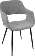Gray Fabric Dining Chair Set of 2 N357105