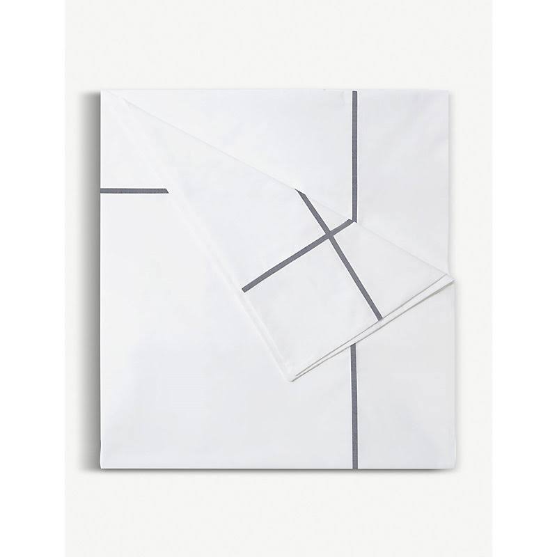 Silver Cotton-percale Duvet Cover Double H2909