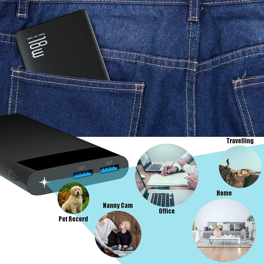 10000mAh Power Bank with Smart WiFi Camera Q228