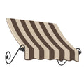 Brown/Tan Stripe Acrylic Fixed Awning W6030