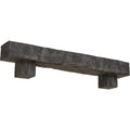 Aged Cedar Faux Wood Fireplace Mantel Kit with Corbels E2416