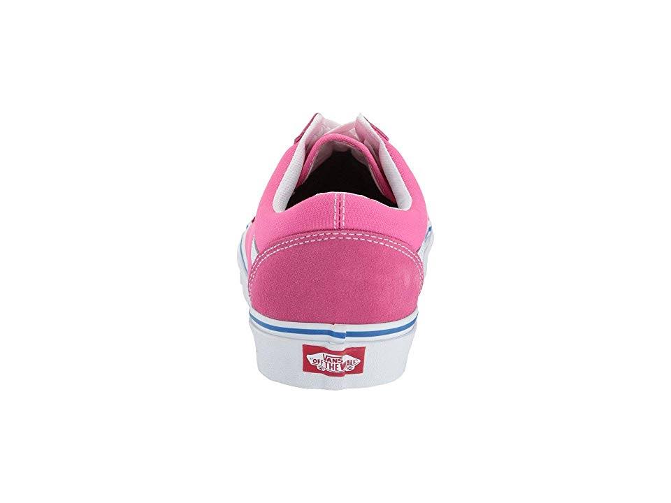 Carmine Rose True White Suede Canvas Old Skool Shoes T930858