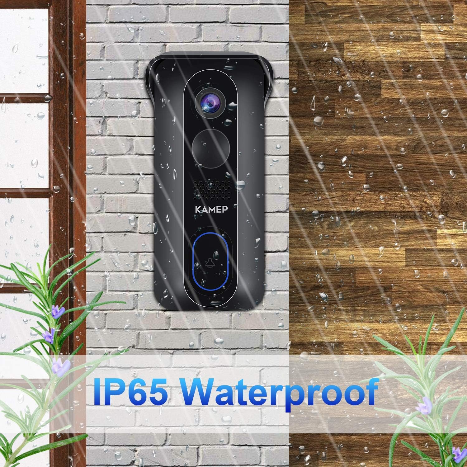 Wireless Wifi Video Doorbell Camera With Chime HD 1080P Waterproof Battery Powered 2-Way Audio Motion Detection IR Wide Angle Cloud Storage U678