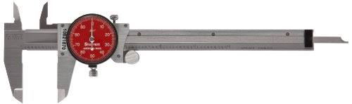 Red Stainless Steel Dial Slide Caliper R5580