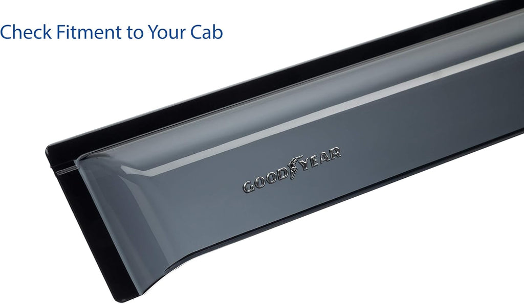 Tape-on Window Deflectors for Chevrolet Silverado/GMC Sierra 2007-2013 Crew Cab, 4 pcs P590