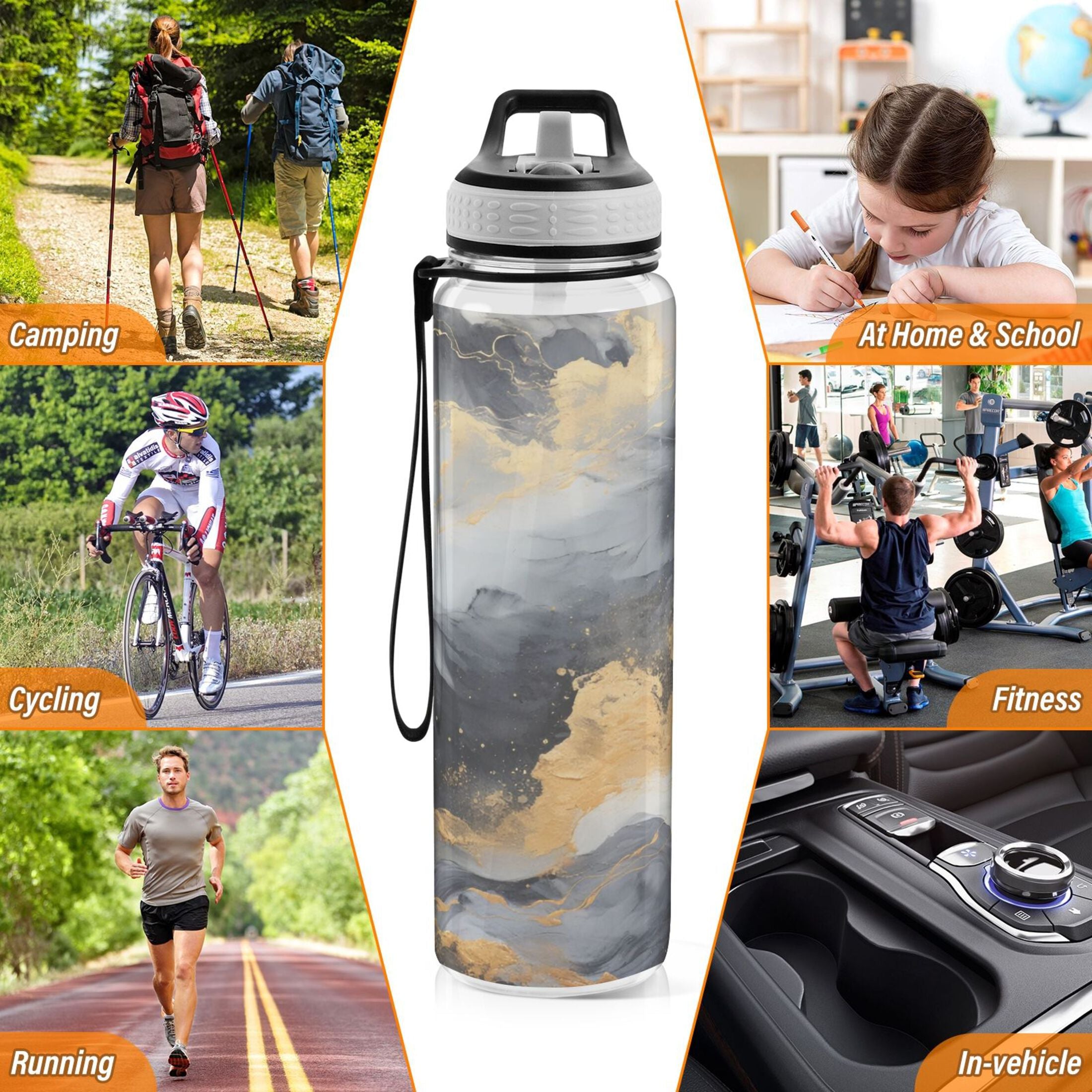 32oz Tritan Leakproof Sports Bottle with Straw S322
