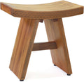 Teak Shower Bench with Carved Patterns C810