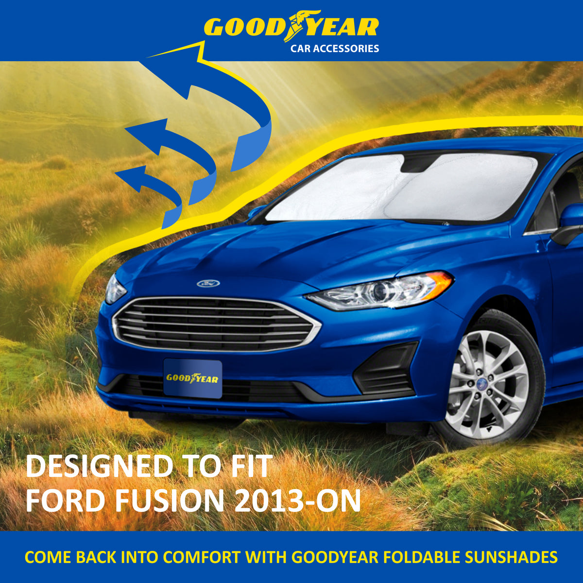 Foldable Windshield Sun Shade for Car Front Window X40685