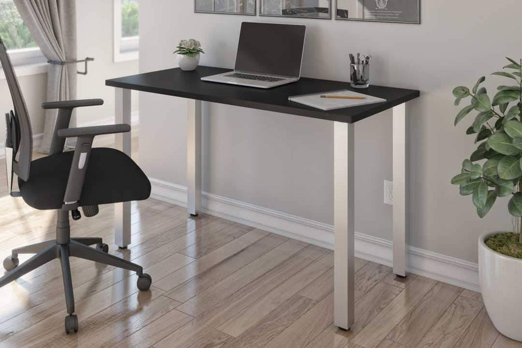24x22 x 48x22 Table with Square Metal Legs in Black M2952