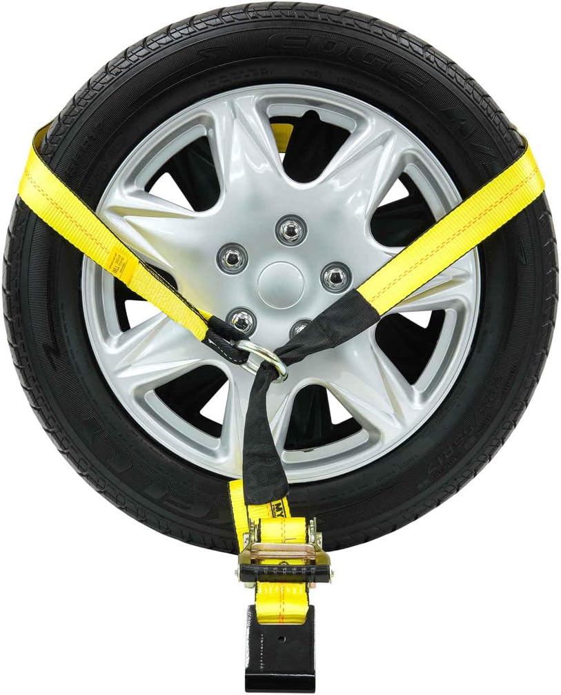 4 Pack 2 x 10' Car Tie Down Ratchet Strap with Flat Hook C2936