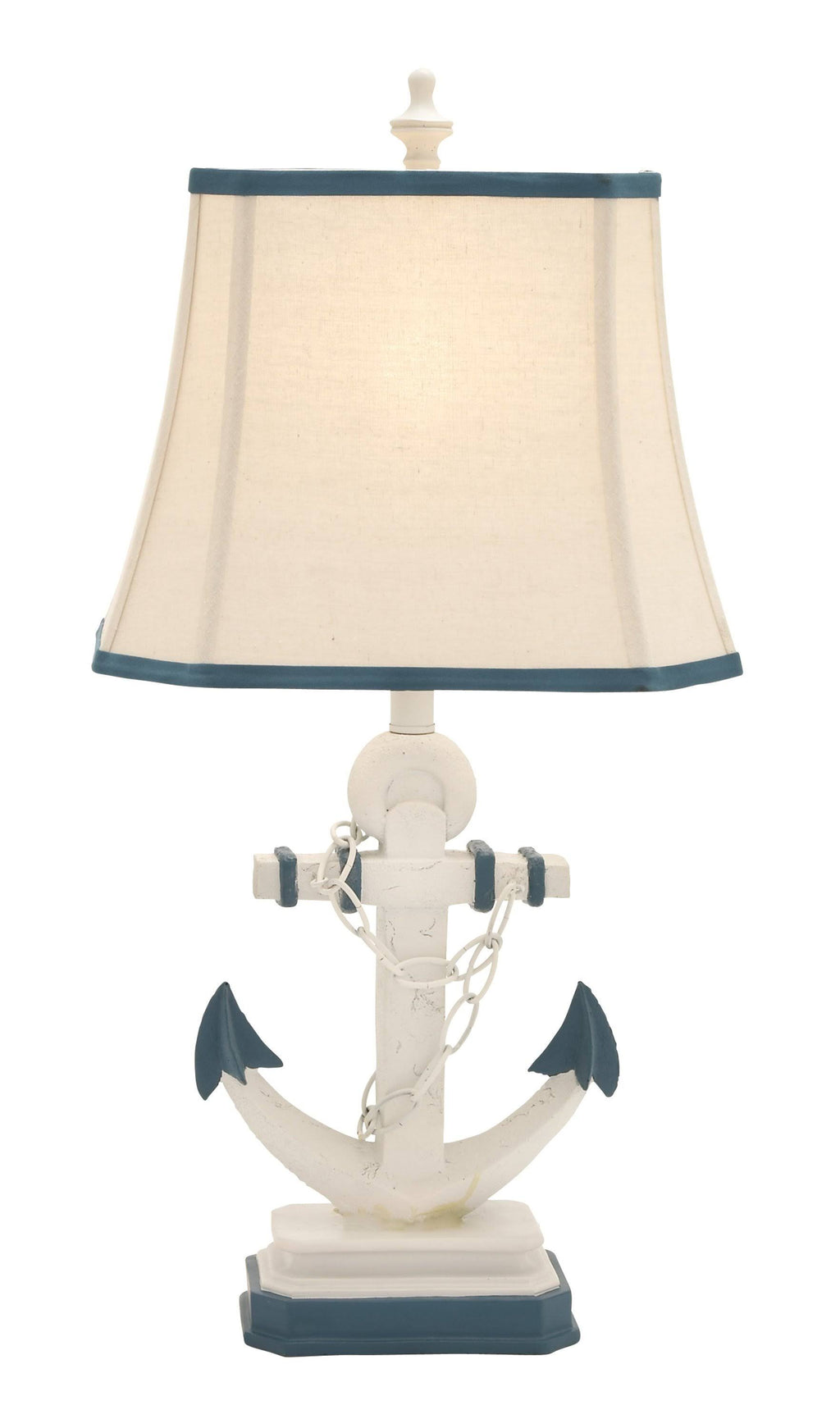 Linen Shade Lamp with Anchor B841