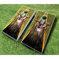 White Yellow Cornhole Set G673