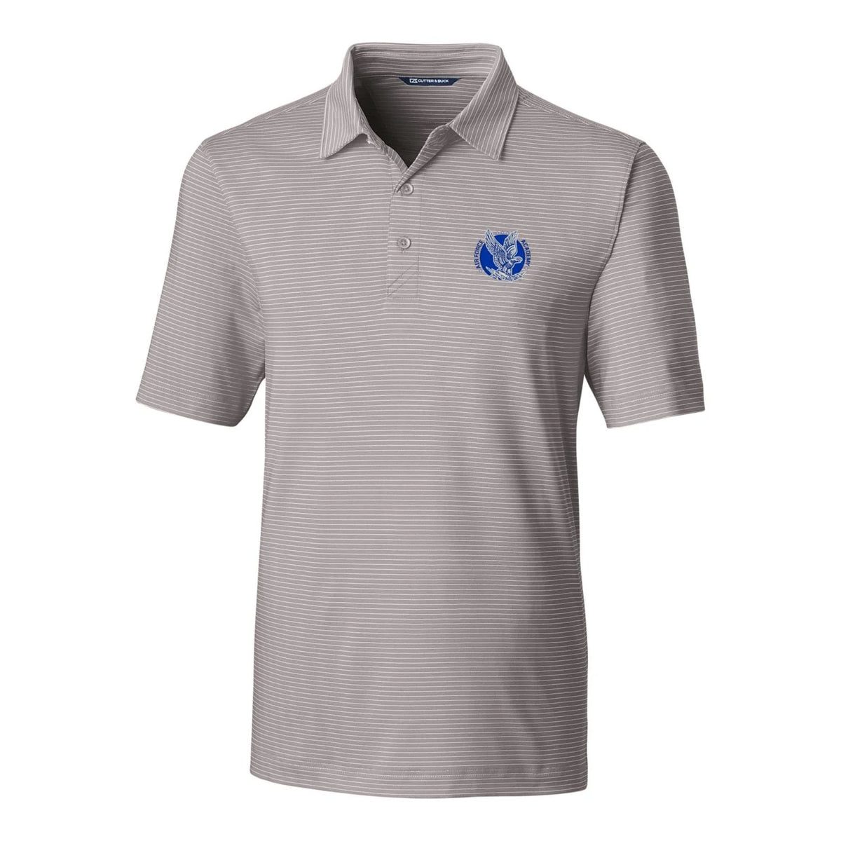 Gray Pencil Stripe Stretch Polo G8679