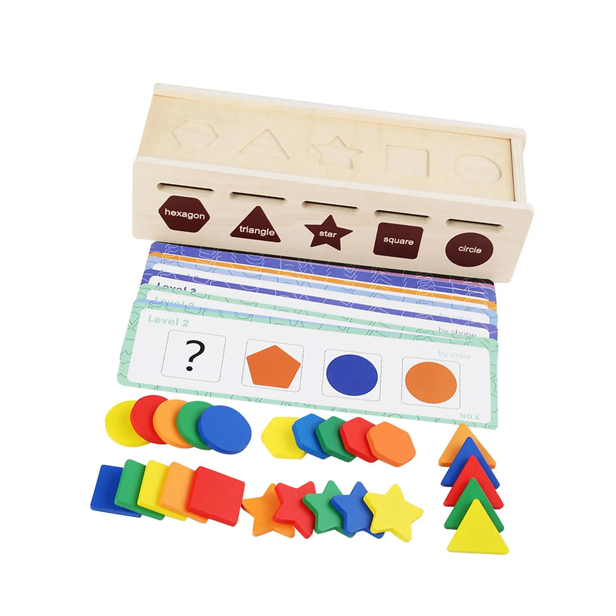 Montessori Geometric Matching Blocks Activity Toy H988