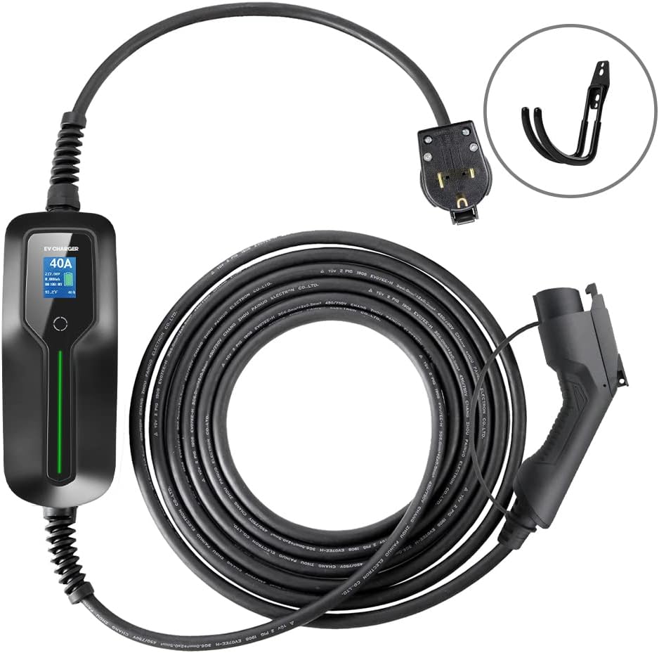 Level 2 EV Charger 40 Amp with NEMA 6-50 Plug 20 feet Cord 240V J1772 Charging Cable L218