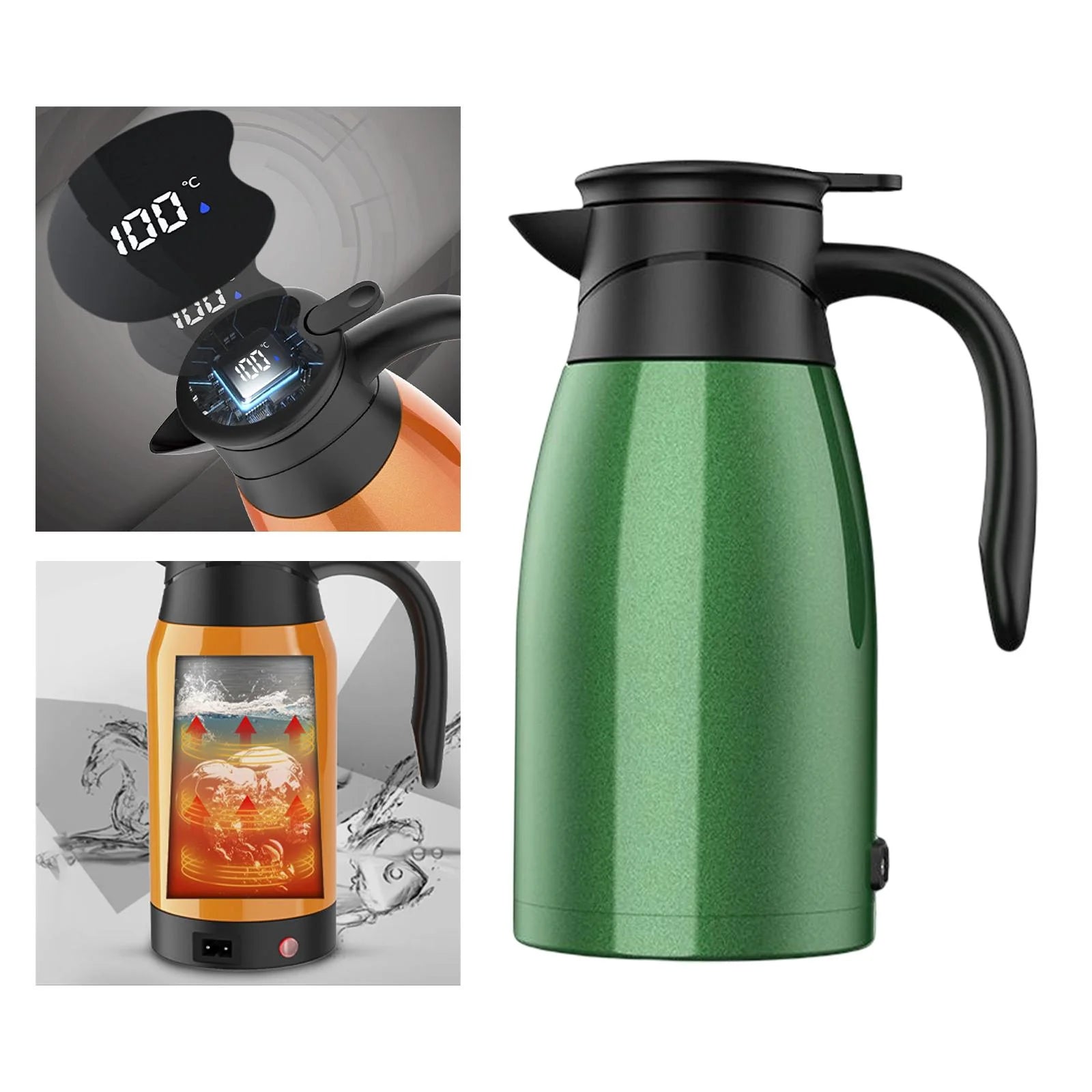 Green 12V Portable Car Kettle M6851