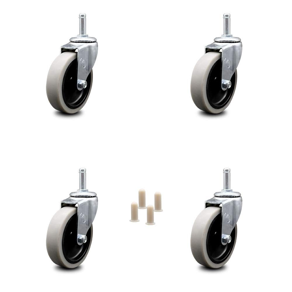 4" Rubbermaid Cart Caster Replacements - Set of 4 N9311
