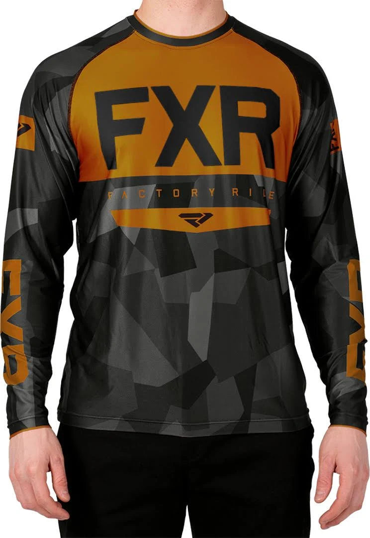 Charcoal Camo-Orange Longsleeve I5452