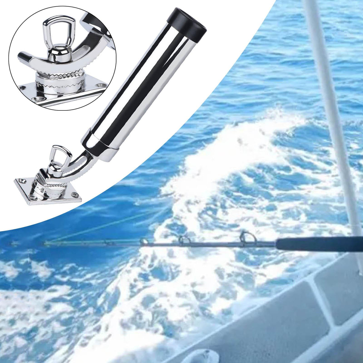 Fishing Rod Rack Holder with Rail Mounted Clamp G5097