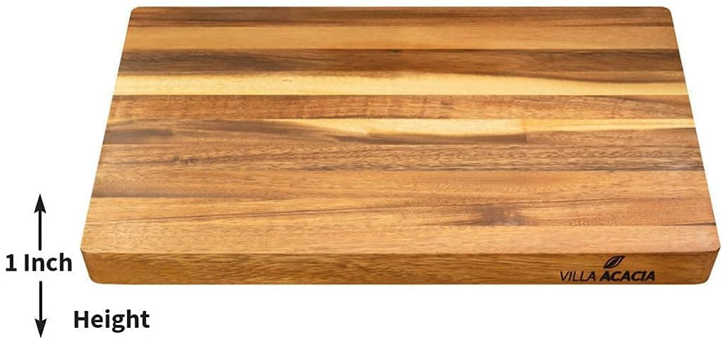 Large Wood Cutting Board, 17x12 Inch Reversible Hardwood T8872