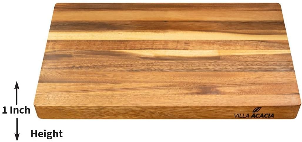 Large Wood Cutting Board, 17x12 Inch Reversible Hardwood T8872