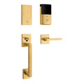 Satin Brass RH Dummy Handleset with Lever E6140