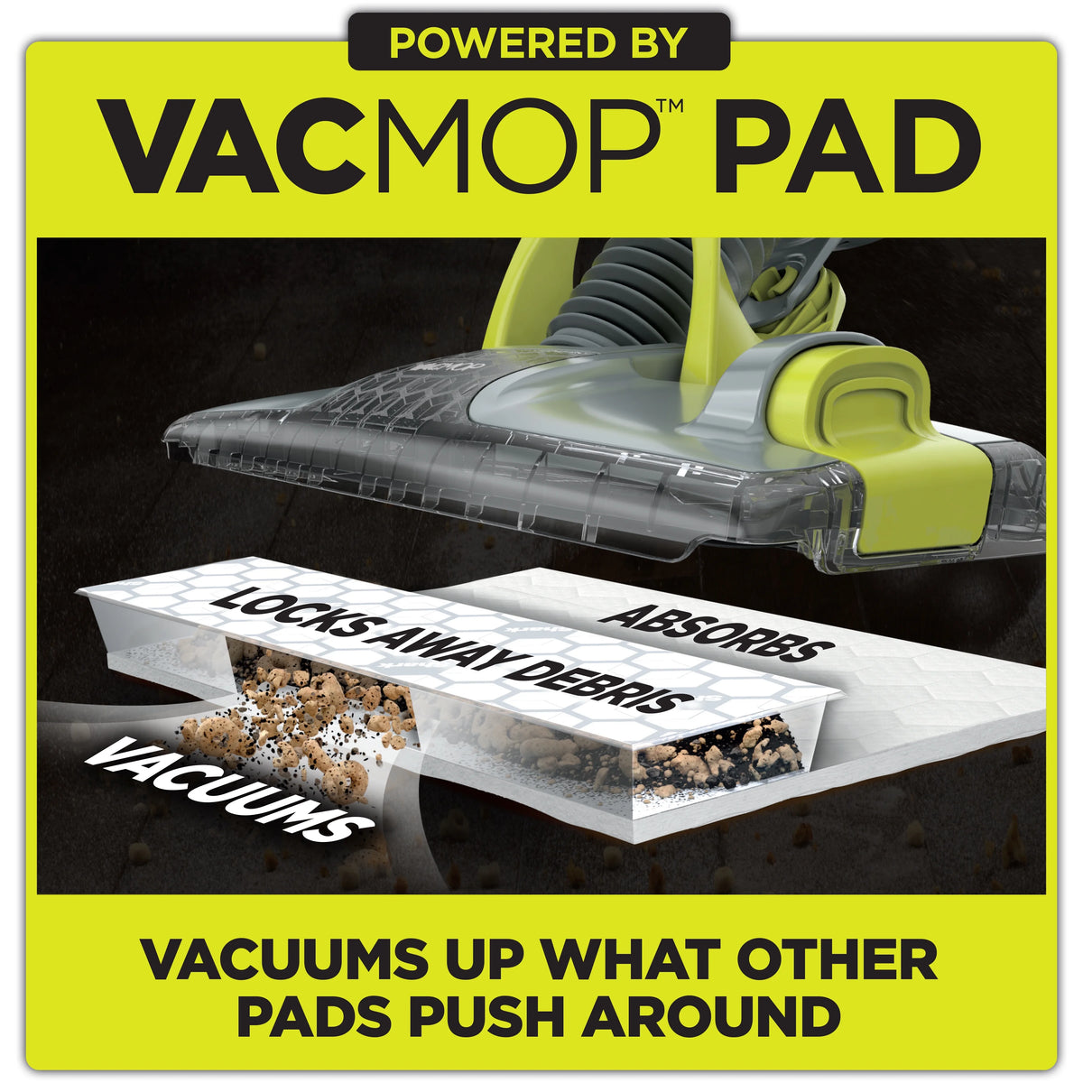 Cordless Hard Floor Vacuum Mop with Disposable Pads S546403
